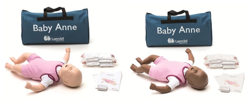 MANNEQUIN CPR, baby Anne, dark, kit of 4 (Laerdal131-03050)