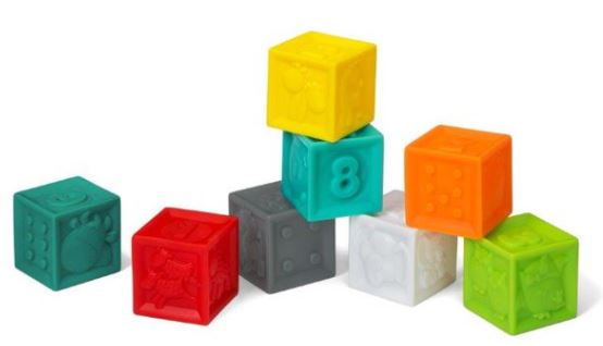 BUILDING BLOCKS, basic, cubes, plastic, set