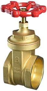 GATE VALVE full flow, brass, 3", FxF threaded