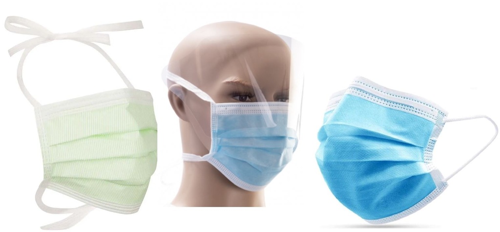 SURGICAL MASK with FACE SHIELD, IIR type, s.u.