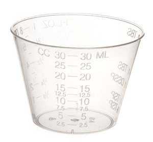 MEDICINE CUP, plastic, 30 ml, disposable