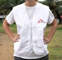 VEST MSF, cotton, size L, sleeveless, FR/EN + pockets