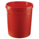 RUBBISH BIN, plastic, 20l, red, w/o lid