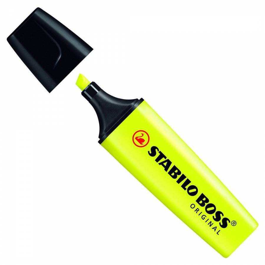 HIGHLIGHTER fluorescent, yellow