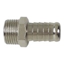 COUPLING threaded male, ¼", ringed for hose 8mm