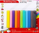 MODELING CLAY, set of 12 colours