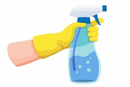 PLASTIC BOTTLE for disinfectants, 1 liter, + trigger spray