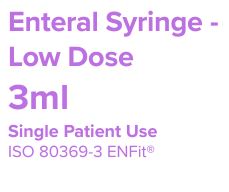 ENTERAL SYRINGE ENFit, 2-3 ml, LDT, washable