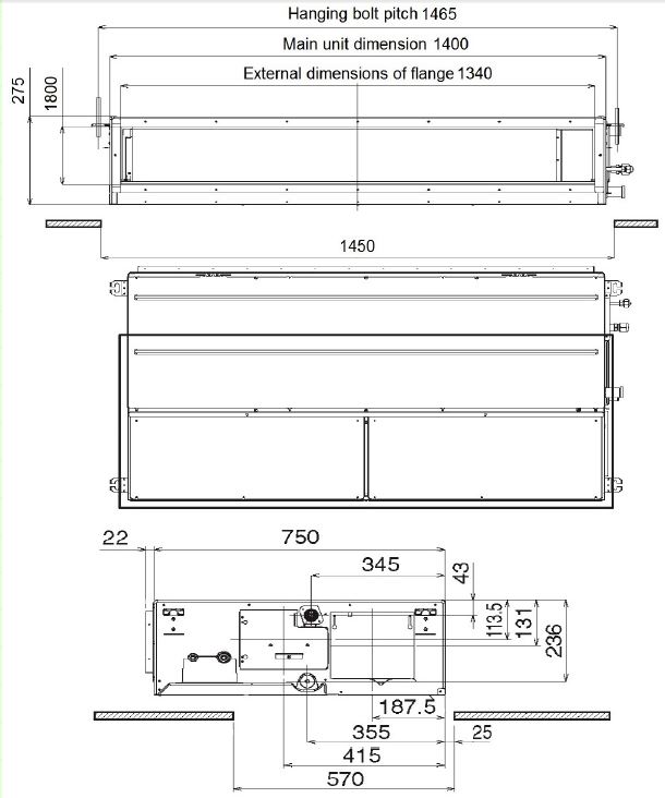 AIR CONDITIONER split (Toshiba RAV-SM1106BTP-E1) indoor unit