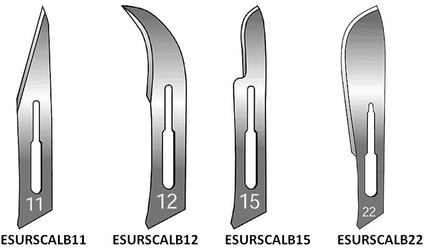 (scalpel nº 3 and 7) BLADE, s.u., sterile, nº 15, 01-22-15