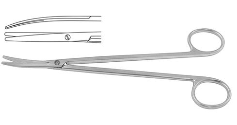 SCISSORS, METZEMBAUM (LAHEY), curved, 14 cm 04-33-14