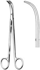 SCISSORS, THOREK, strongly curved, blunt, 23 cm 51-25-23