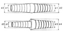 CONNECTOR, biconical, symmetrical, ext. Ø 7-11 mm, autoclav.