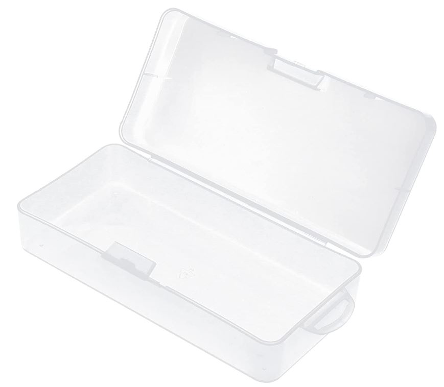 BOX, PLASTIC, transparent, 150 x 95 x 55 mm, first aid kit