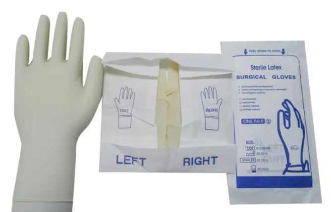 GLOVES, SURGICAL, latex, s.u., sterile, pair, 7.5