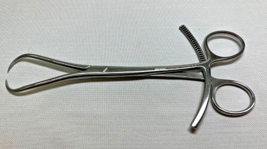 REPOSITIONING FORCEPS, with points, ratchet