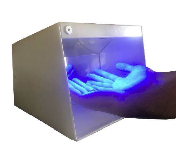 HAND HYGIENE CONTROL BOX, fluorescent, UV light