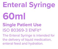 ENTERAL SYRINGE ENFit, 60 ml, washable