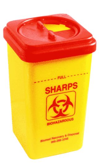 SHARPS CONTAINER, 4 l, plastic, s.u.