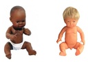 BABY DOLL, BOY, realistic, black, 42 cm