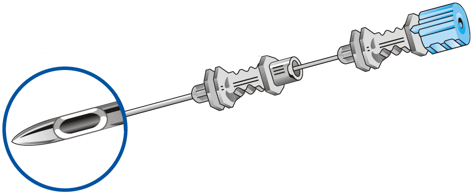 SPINAL NEEDLE, ANAESTHESIA, Luer, pencil, 25G x 90 mm, guide