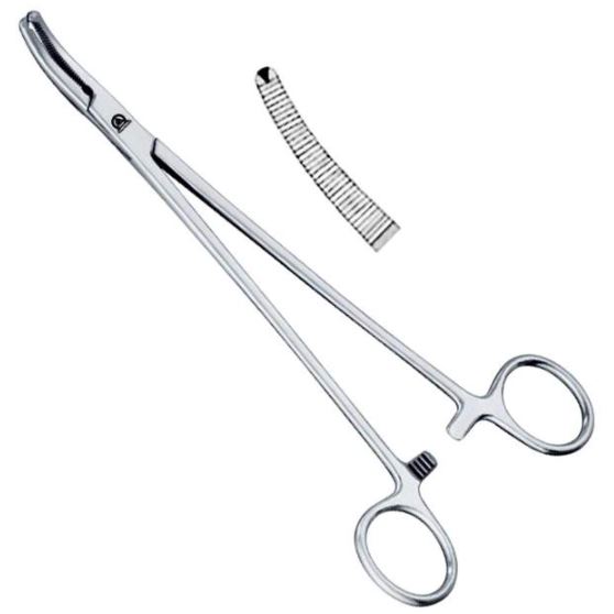 FORCEPS, PERITONEAL, FAURE, 21 cm, slightly curved 16-83-21