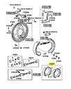 SHOE KIT rear brake, with ABS, HZJ78/79