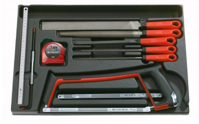 TOOL SET 19 pce, saw, tape rule & file, MOD.601PB