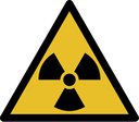 STICKER ionizing radiation, 15x15cm, pictogram