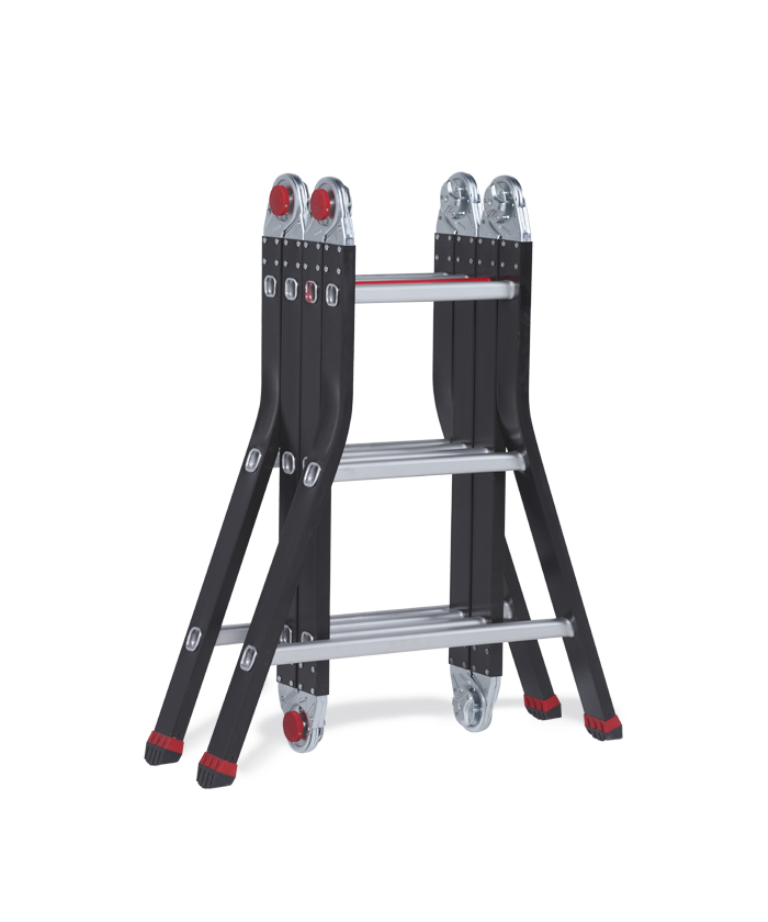 FOLDABLE LADDER 4x3 steps, height 4.45m