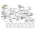 WEATHERSTRIP FR RH door glass outer, HZJ78/79w/o vent window
