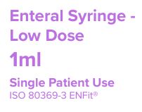 ENTERAL SYRINGE ENFit, 1 ml, LDT, washable