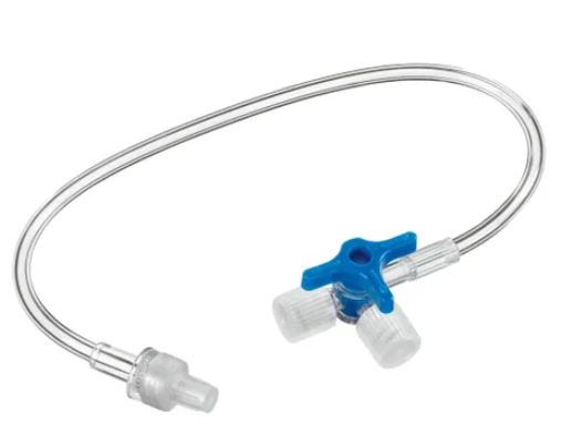 EXTENSION TUBING with stopcock 3 way, s.u., sterile