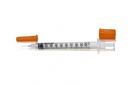 SYRINGE, U-100 insulin, 0.5ml + fixed needle 6-8 mm