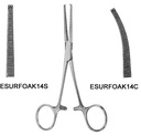 FORCEPS, HAEMOST. KOCHER, 14 cm, 1x2 teeth straight 16-12-14