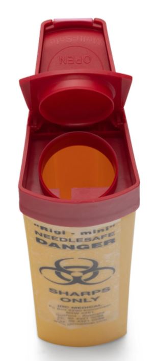 SHARPS CONTAINER, 0.3 l, plastic, s.u.