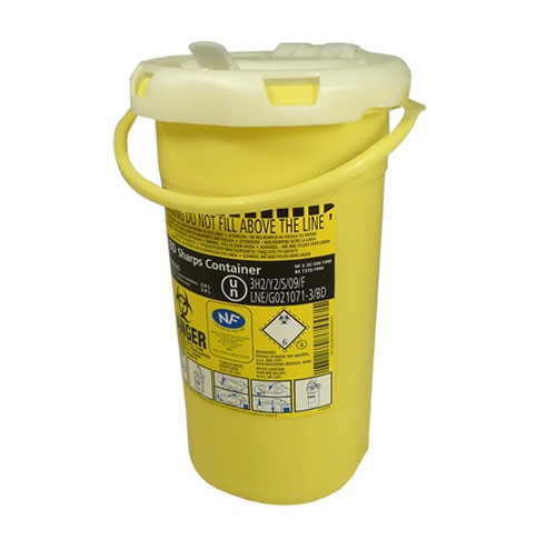 SHARPS CONTAINER, 0.3 l, plastic, s.u.