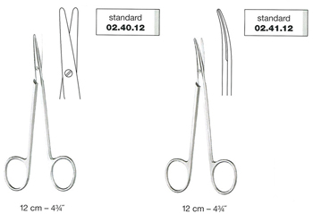 SCISSORS, DISSECTING, fine pattern, straight 12 cm 02-40-12