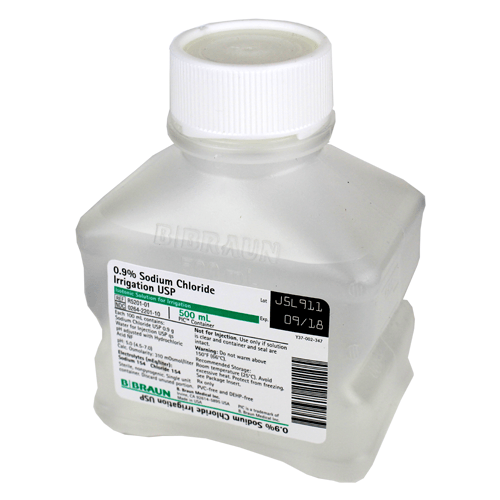 SODIUM chloride, 0.9%, 500ml, plast. bot.,irrigation,sterile