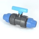 BALL VALVE, 50x50mm, compression connectors, for HDPE hose