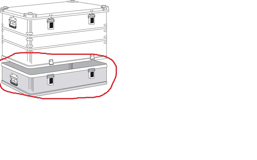 ALUMINIUM BOX (ZARGES Eurobox, 40703) 62l, 80x60x18cm