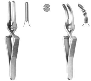 CLAMP, BULLDOG, DeBAKEY, atraumatic 115 mm curved 15-17-12