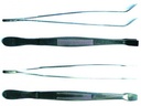 FORCEPS, for holding slides, angled, inox