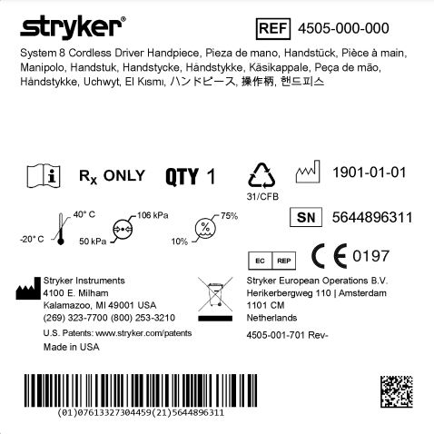 (drill CD8) HANDPIECE 4505000000E