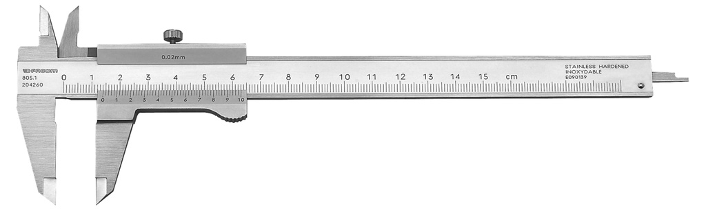 UNIVERSAL CALIPER 1/50mm, 200mm, for int/ext/depth, 805.2