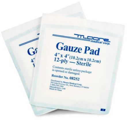 COMPRESS, GAUZE, 10 cm, 12 plies, 17 threads, sterile