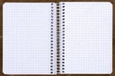 NOTEBOOK, 170x220mm, squared, spiral-bound, 180 pages