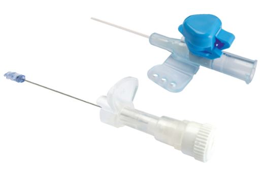 SAFETY IV CATHETER, tip, 22G x 25 mm, wings, IP, blue