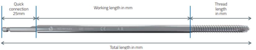 PIN Xcaliber cyl., self-drilling, Ø 6/5mm, L 220/60mm 943560