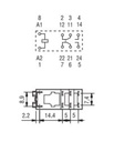 PLUG IN RELAY (Finder 465290120040) 12Vdc, 8A, 2 pole CO